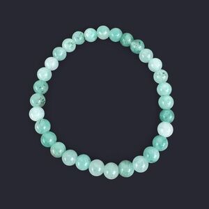 Quartz Gemstone Bead Bracelet 6mm
